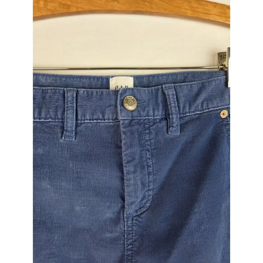 GAP Women's Shorts Size 16 Blue Corduroy Cut Off Short